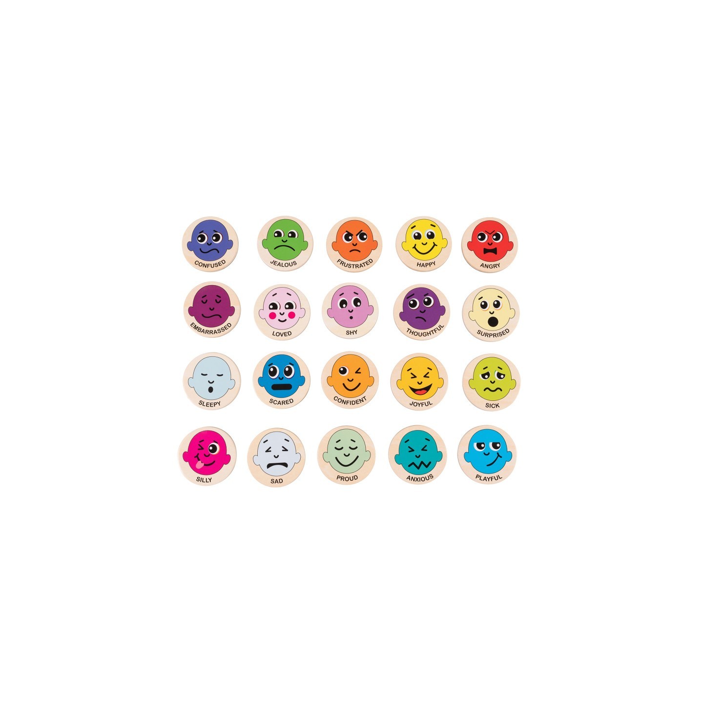 Spark & Wow Emotions Wooden Magnets