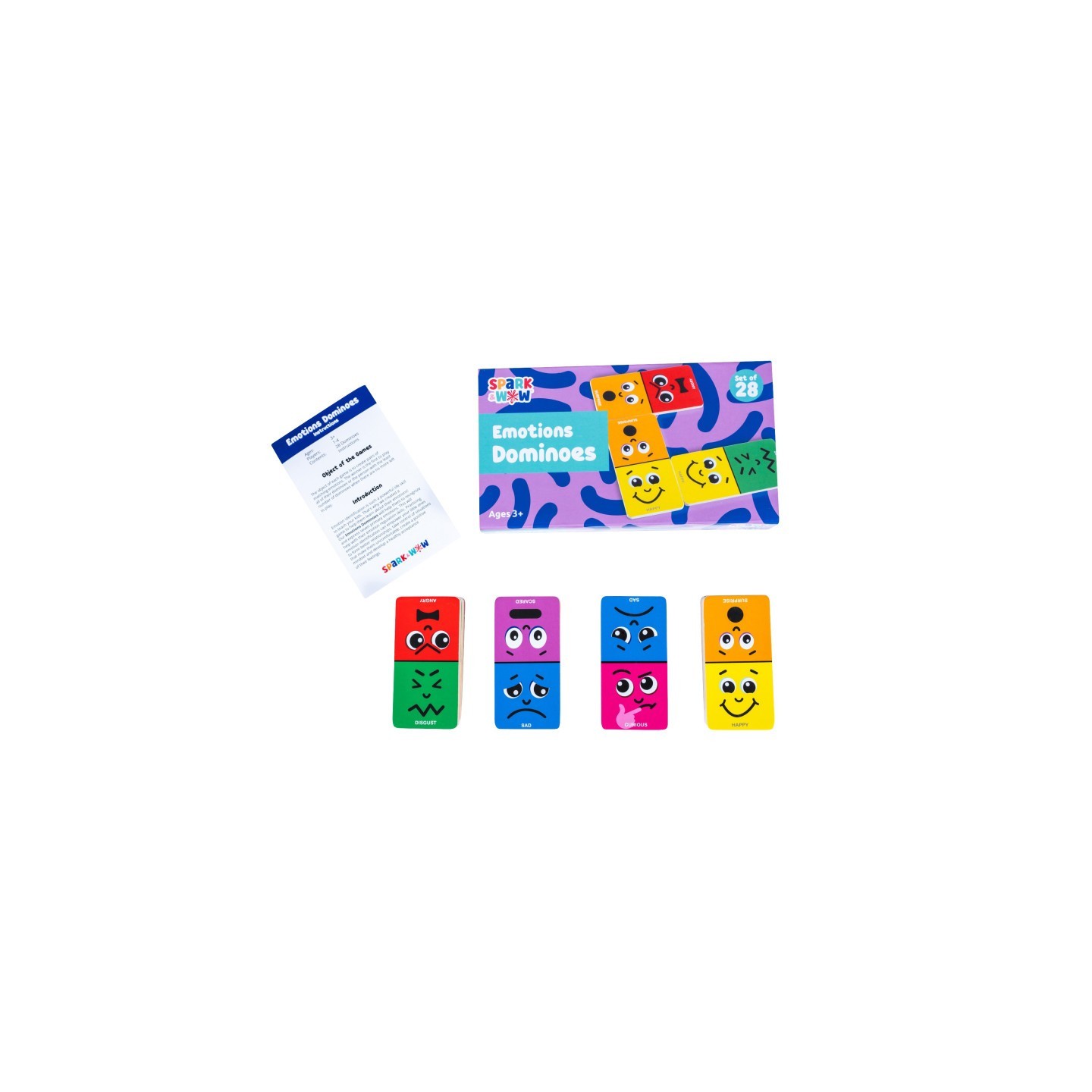 Spark & Wow Emotions Dominoes, Set of 28