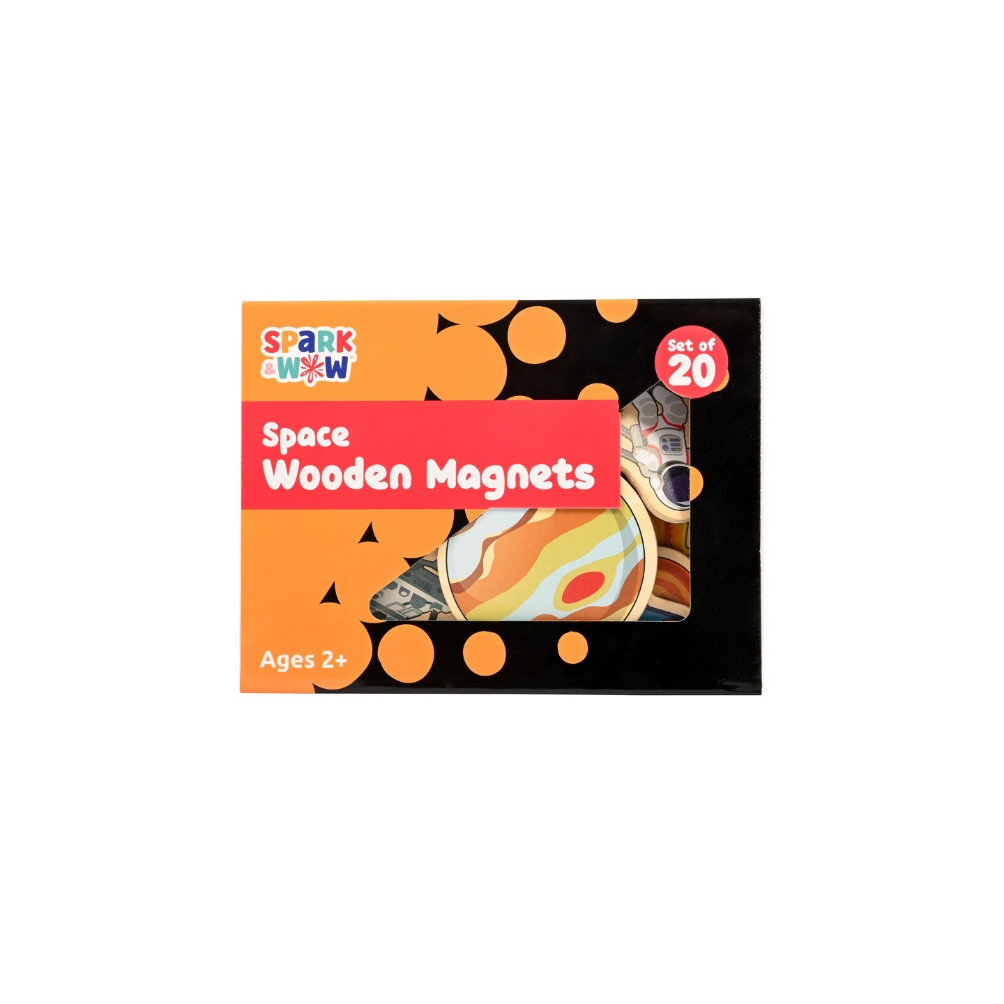 Spark & Wow Spark & Wow Wooden Magnets - Space