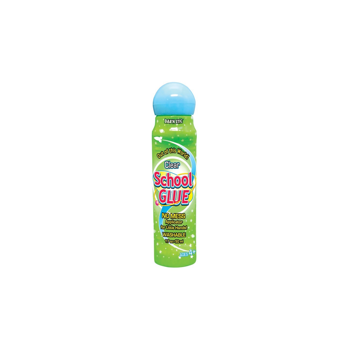 Crafty Dab® Dab'N Stic Non-Toxic Odorless School Glue, 1.75 oz Bottle, Dries Clear, Pack of 6