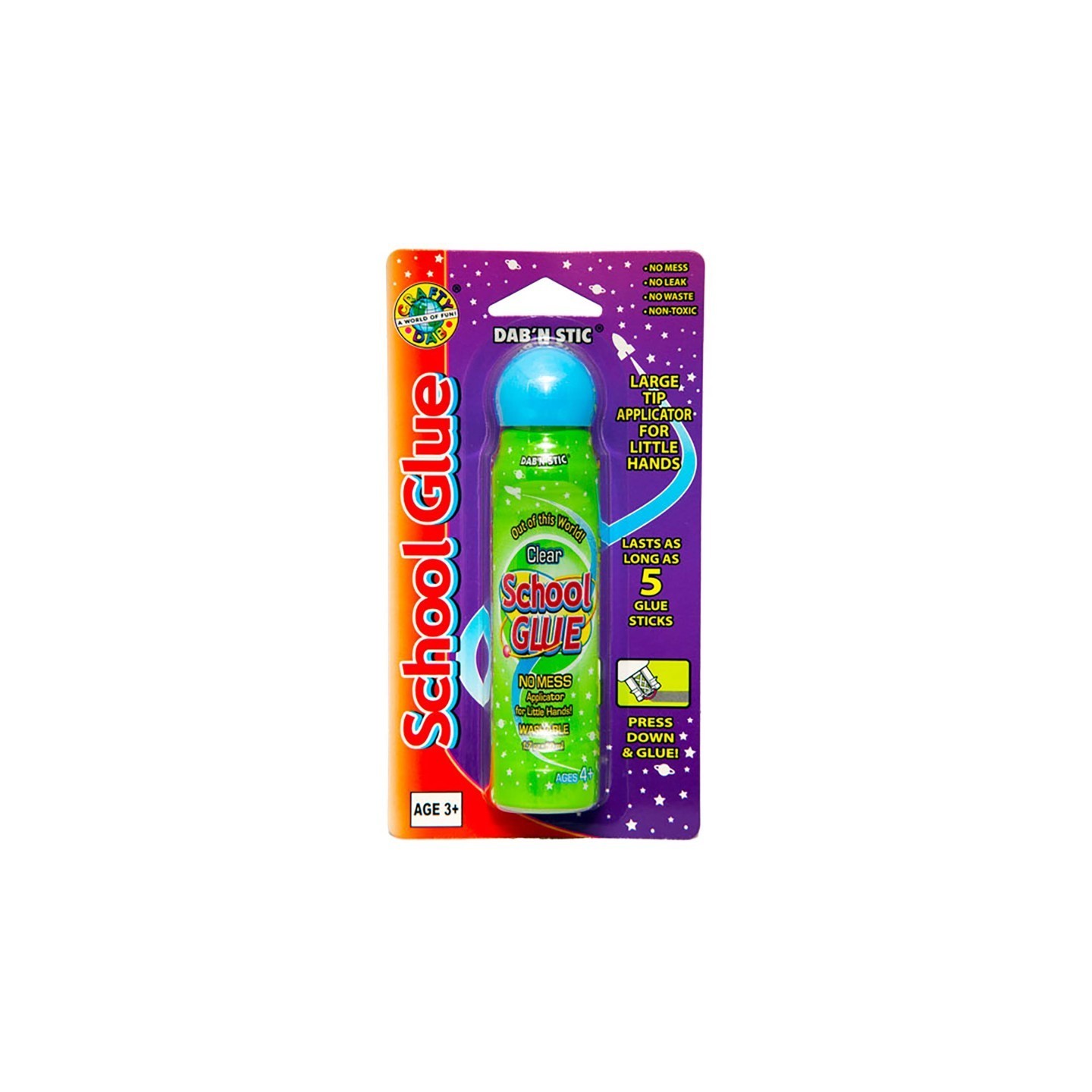 Crafty Dab® School Glue - Clear, Single Blister