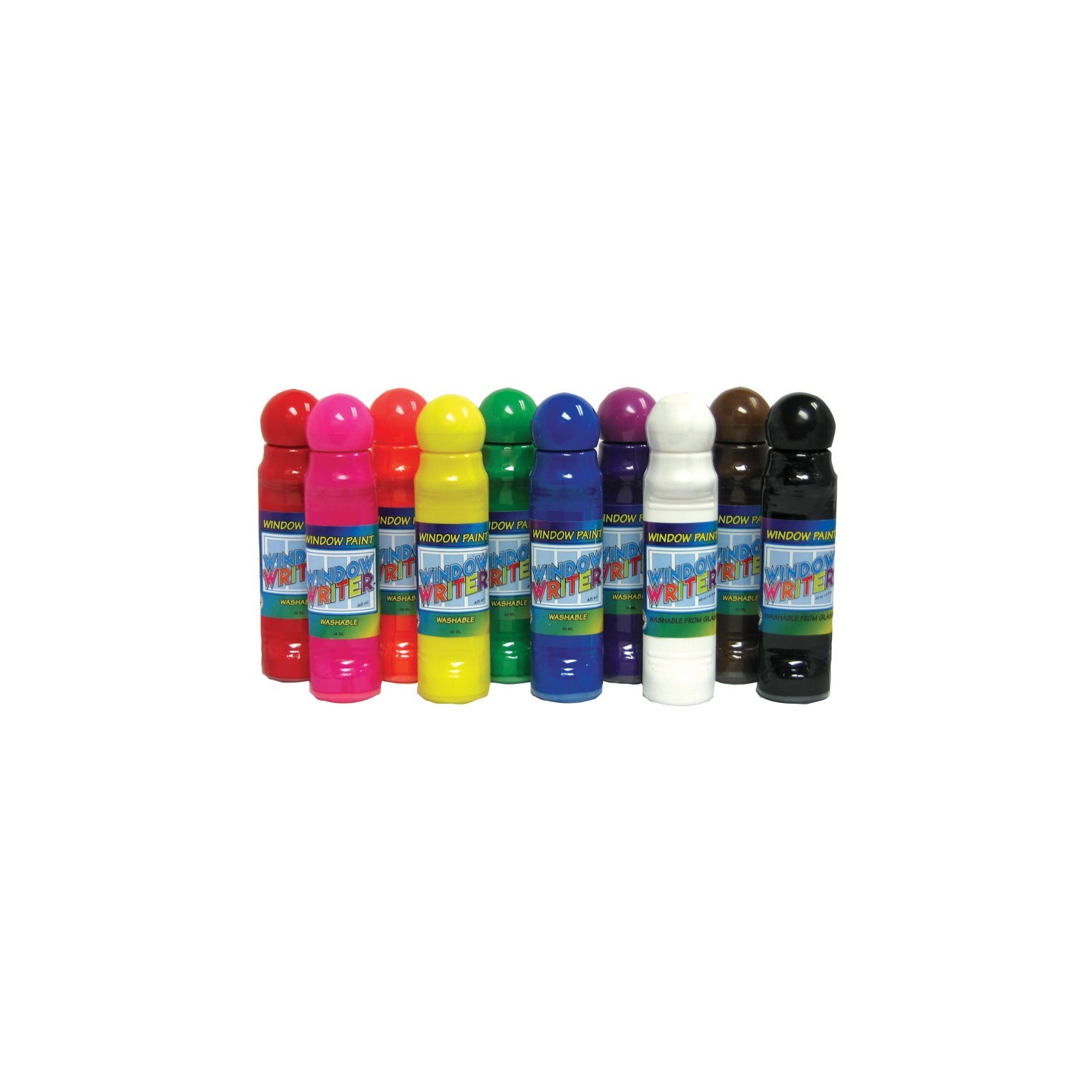 Crafty Dab® Window Writers Paint, 10 Colors, 48 ml each
