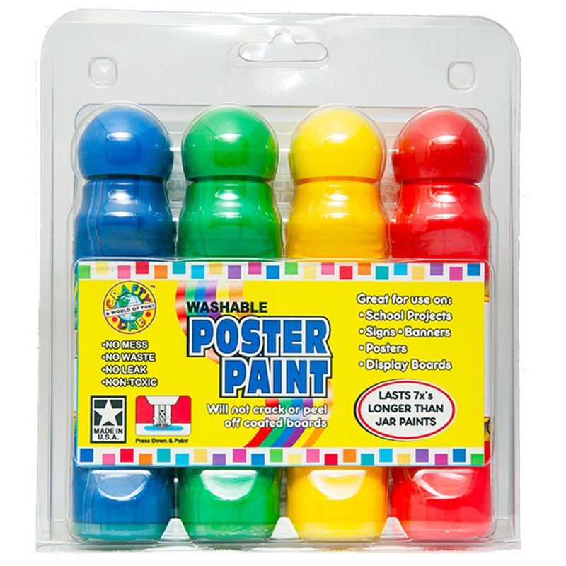 Crafty Dab® Poster Paint, Pack of 4