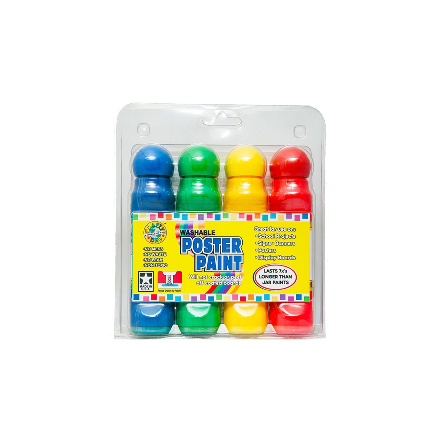 Crafty Dab® Poster Paint, Pack of 4