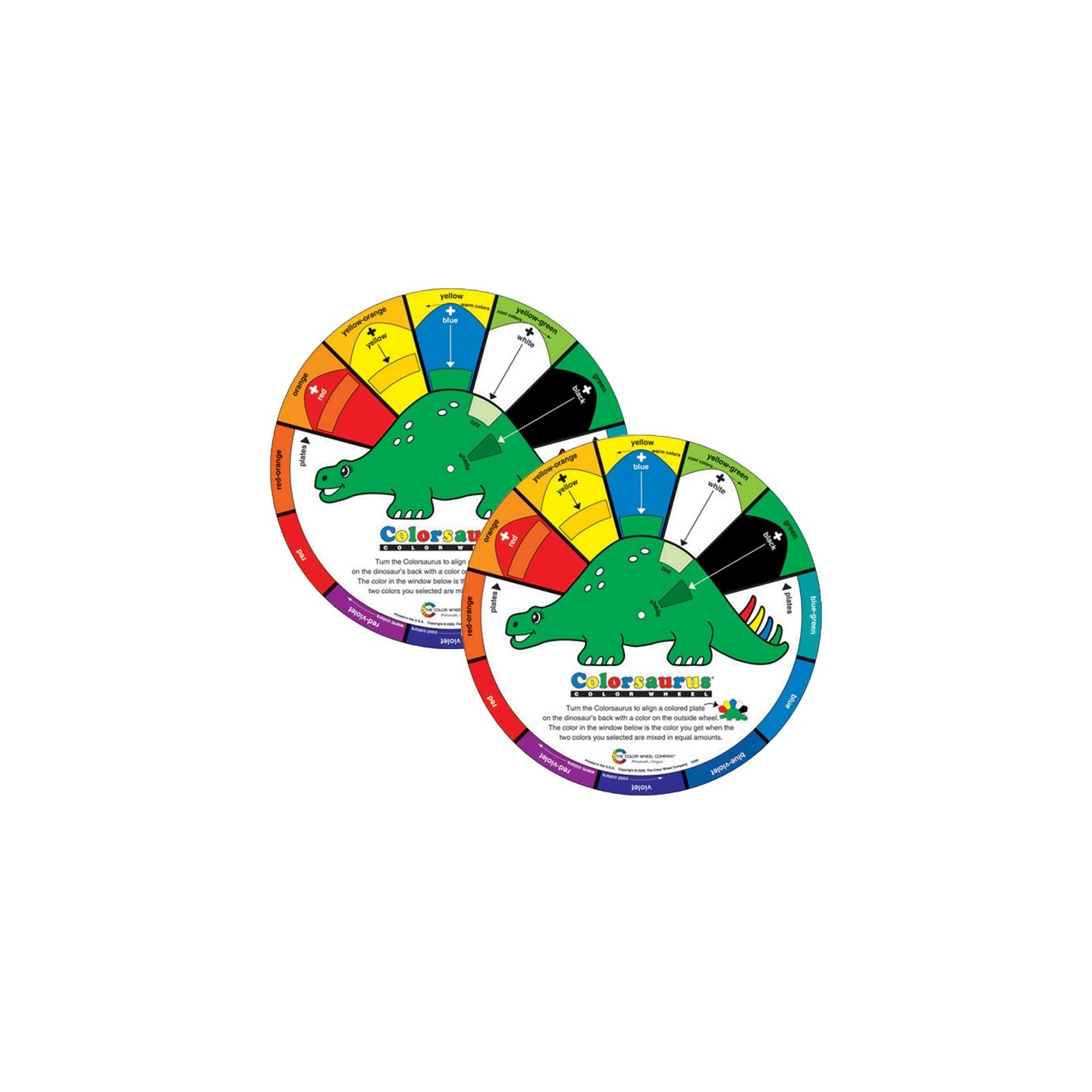 The Color Wheel Company Colorsaurus (Children's Color Wheel), Pack of 2