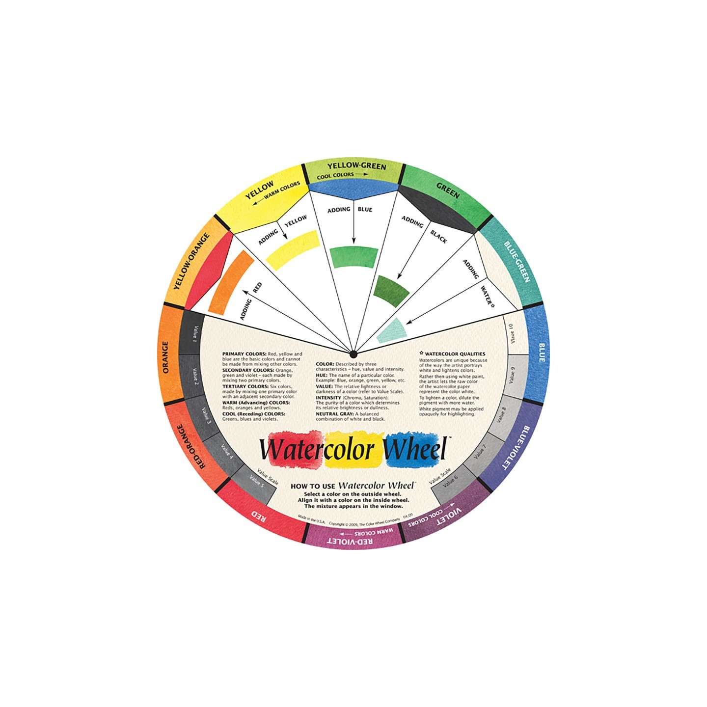 The Color Wheel Company Watercolor Wheel, 9-1/4" Diameter