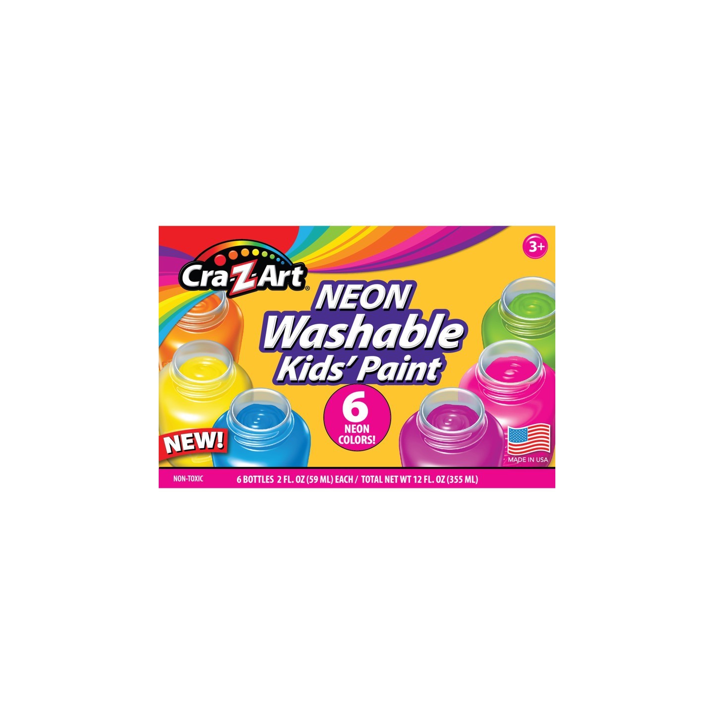 Cra-Z-Art® Washable Neon Paint, 6 Count