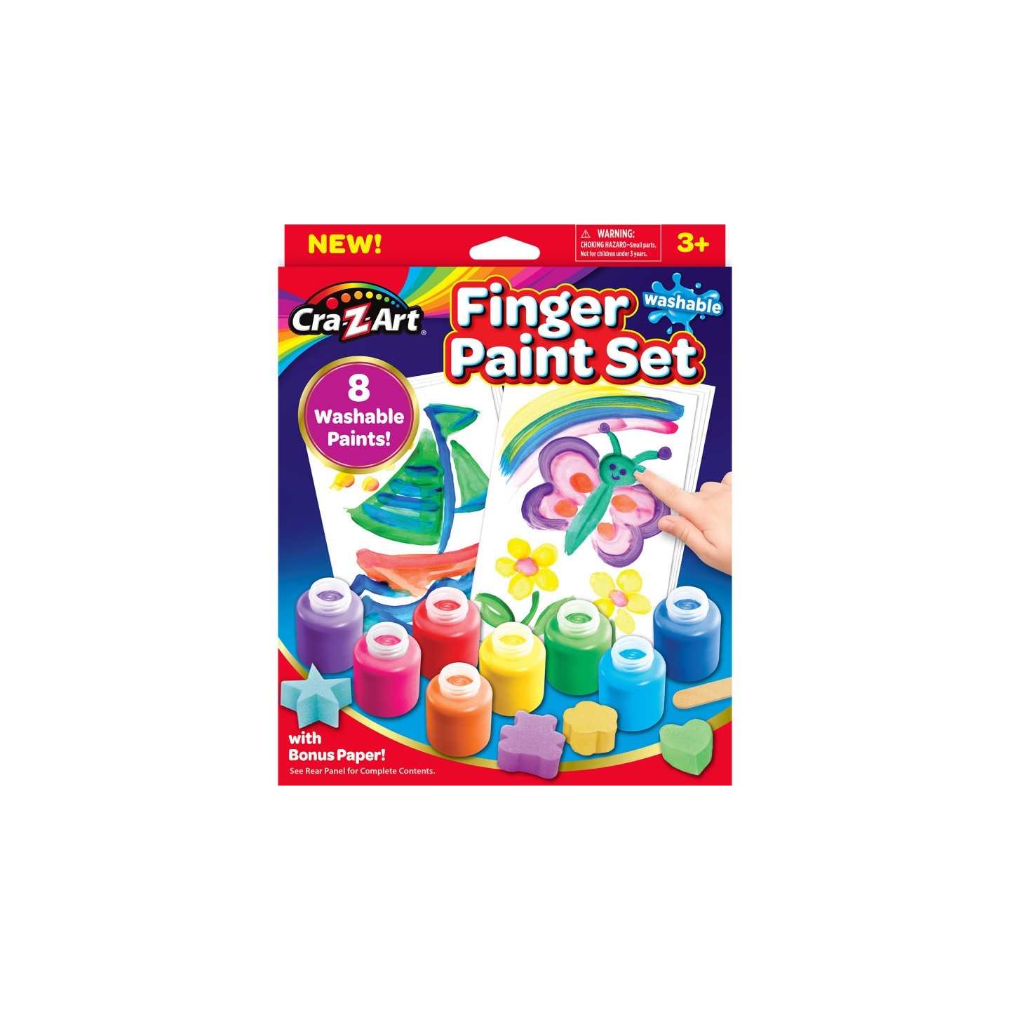 Cra-Z-Art® Washable Finger Paints Set, 8 Colors