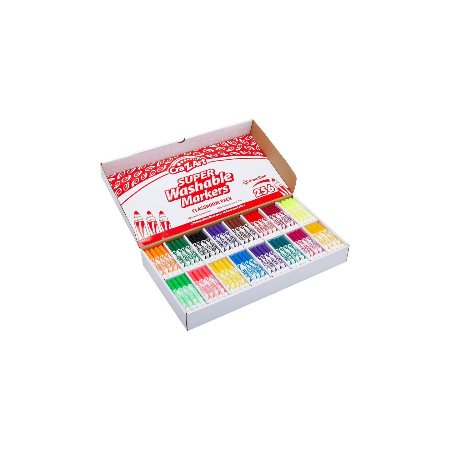 Cra-Z-Art® Washable Broad Line Markers Classroom Pack, 256 Count