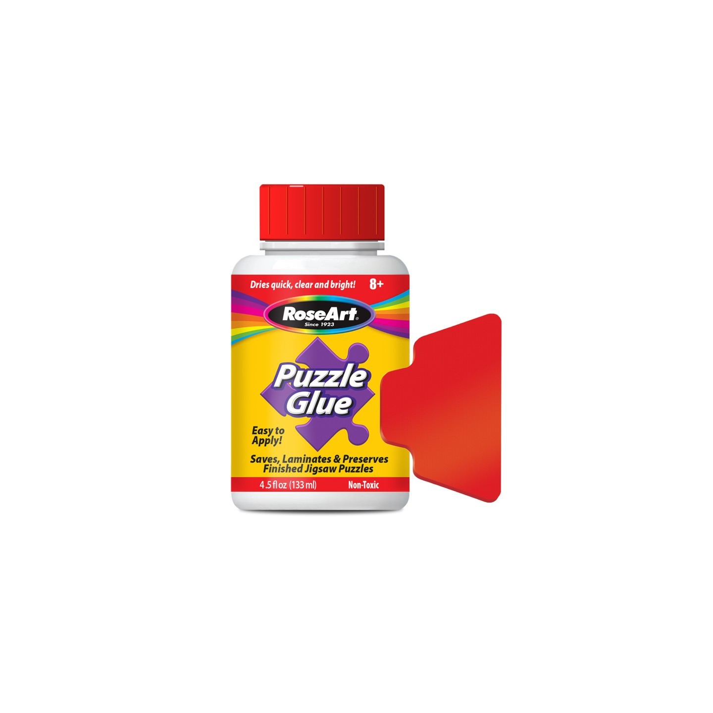 RoseArt Puzzle Glue with Applicator, 4.5oz.