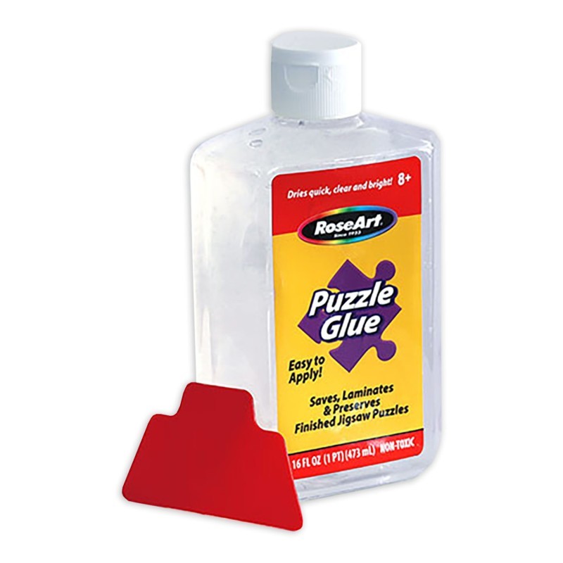 RoseArt Puzzle Glue with Applicator, 16oz.