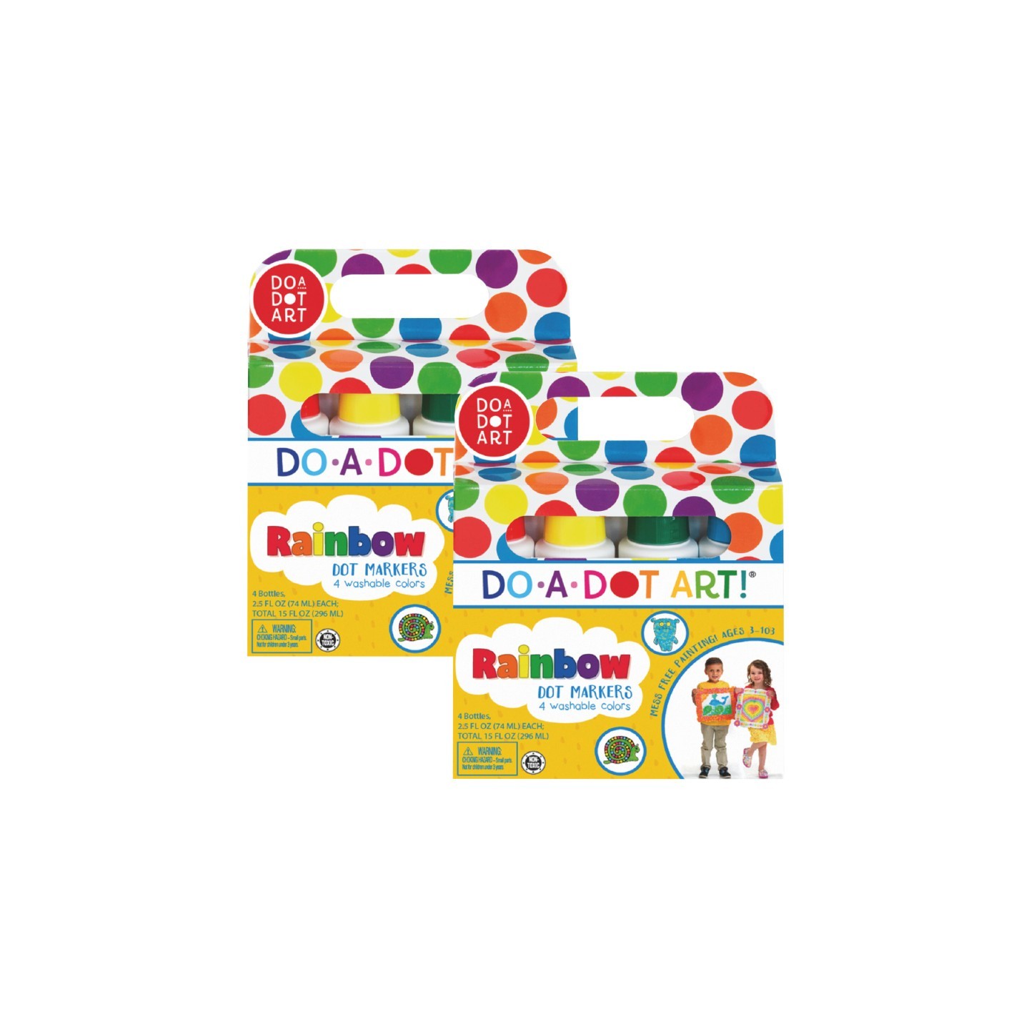 Do-A-Dot Art!® Washable Rainbow Dot Markers, 4 Per Pack, 2 Packs
