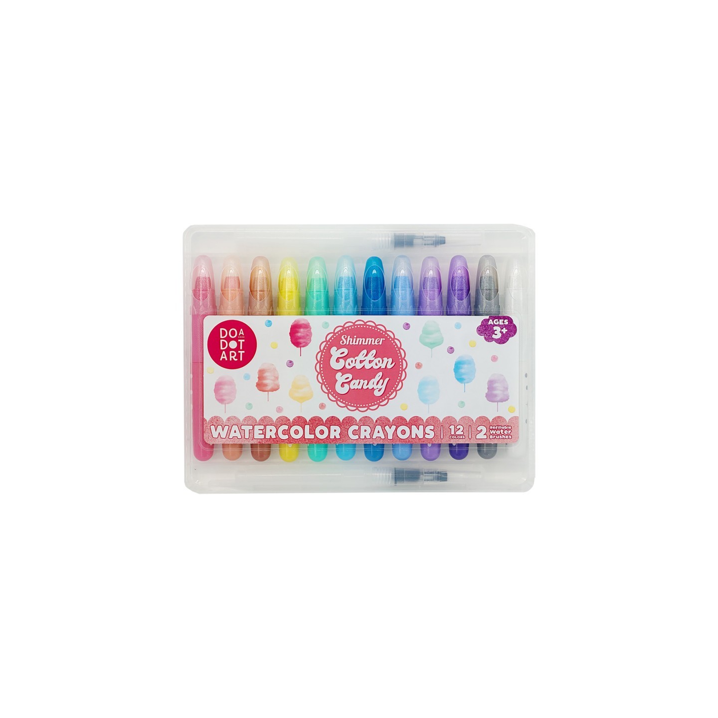 Do-A-Dot Art!® Cotton Candy Shimmer Watercolor Crayons, Pack of 12