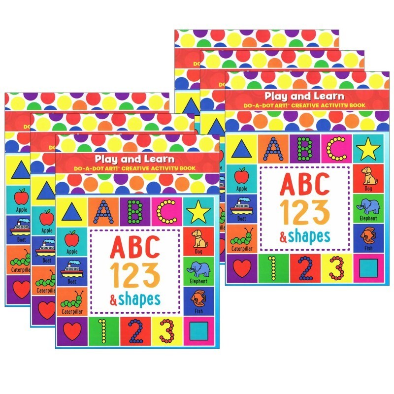 Do-A-Dot Art!® Play & Learn ABC Numbers & Shapes Creative Art & Activity Book, Pack of 6