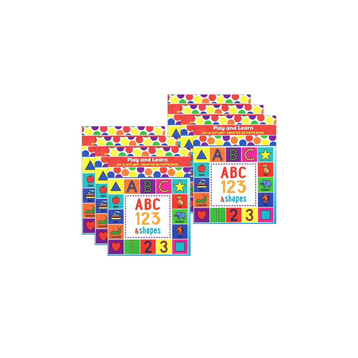 Do-A-Dot Art!® Play & Learn ABC Numbers & Shapes Creative Art & Activity Book, Pack of 6