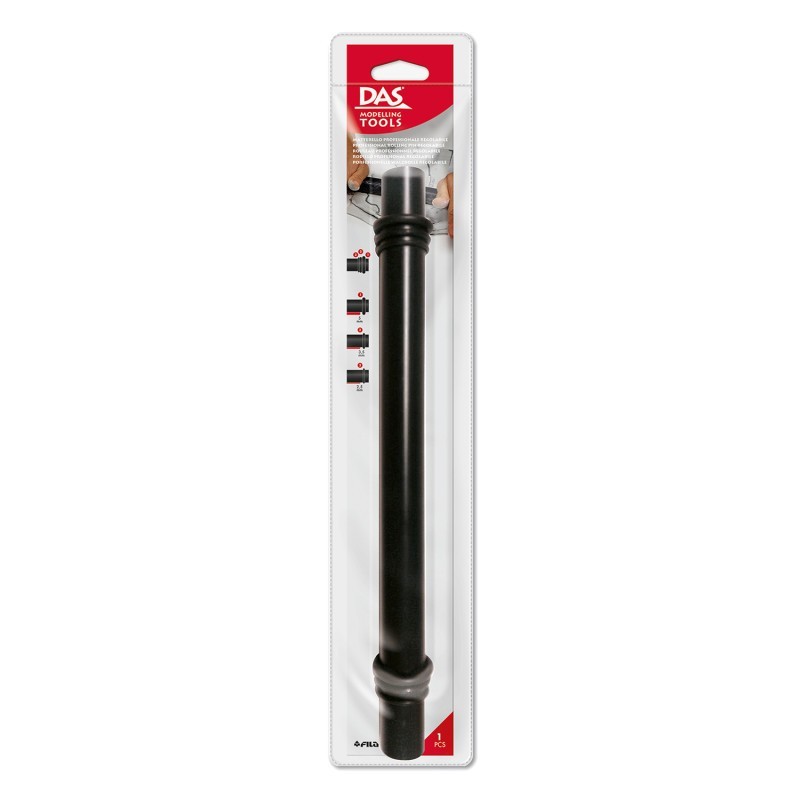 DAS® Professional Clay Rolling Pin, Adjustable (2.5 mm, 3.5 mm and 5 mm)
