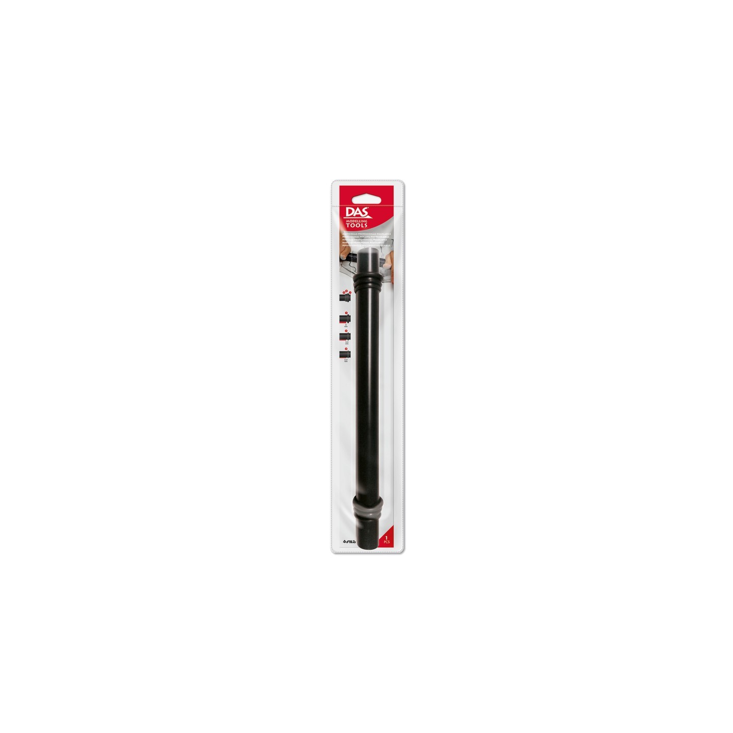DAS® Professional Clay Rolling Pin, Adjustable (2.5 mm, 3.5 mm and 5 mm)