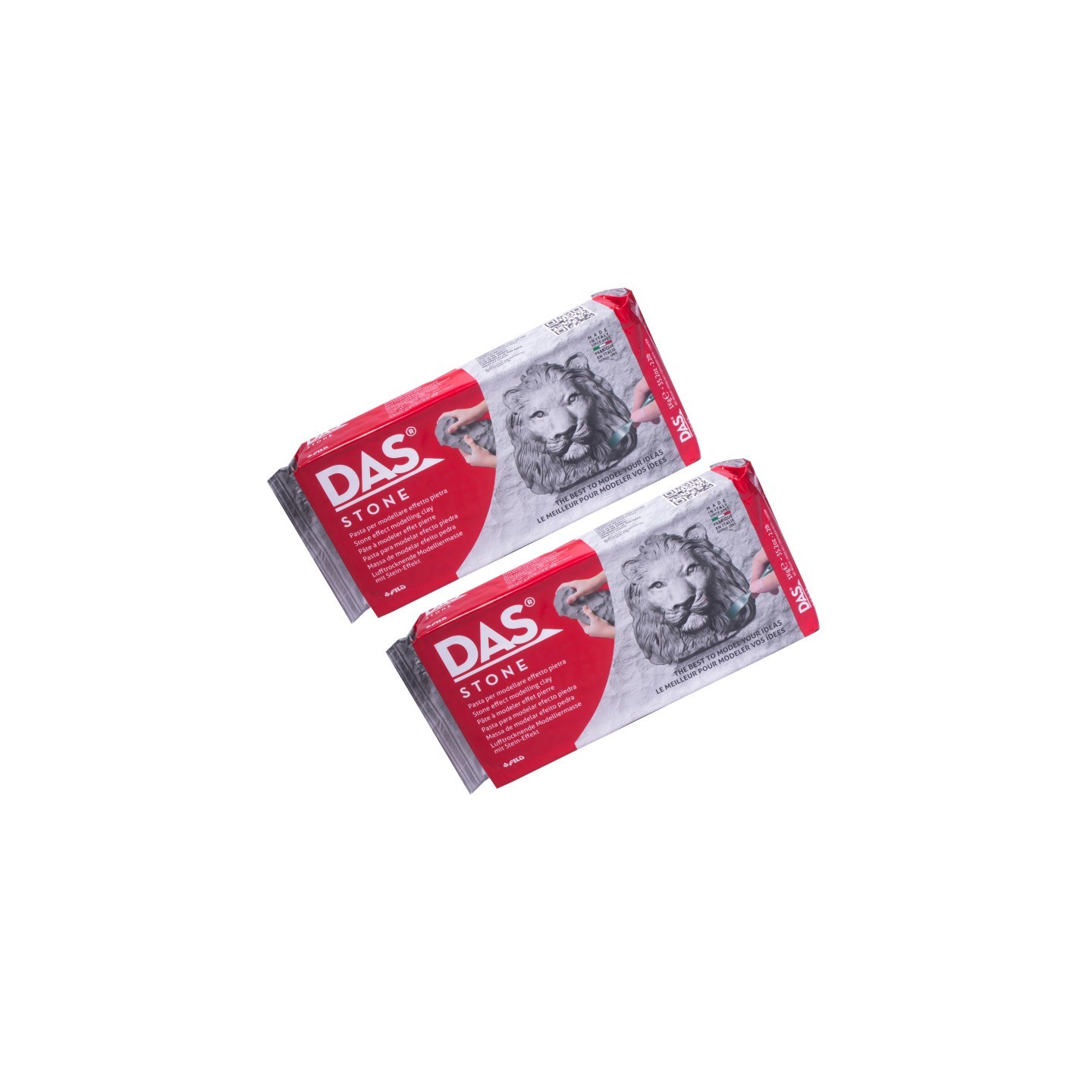 DAS® Modeling Clay Air Hardening, Stone, 2.2lb, Pack of 2