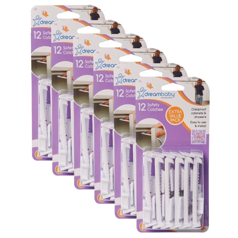 Dreambaby® Safety Catches, 12 Per Pack, 6 Packs