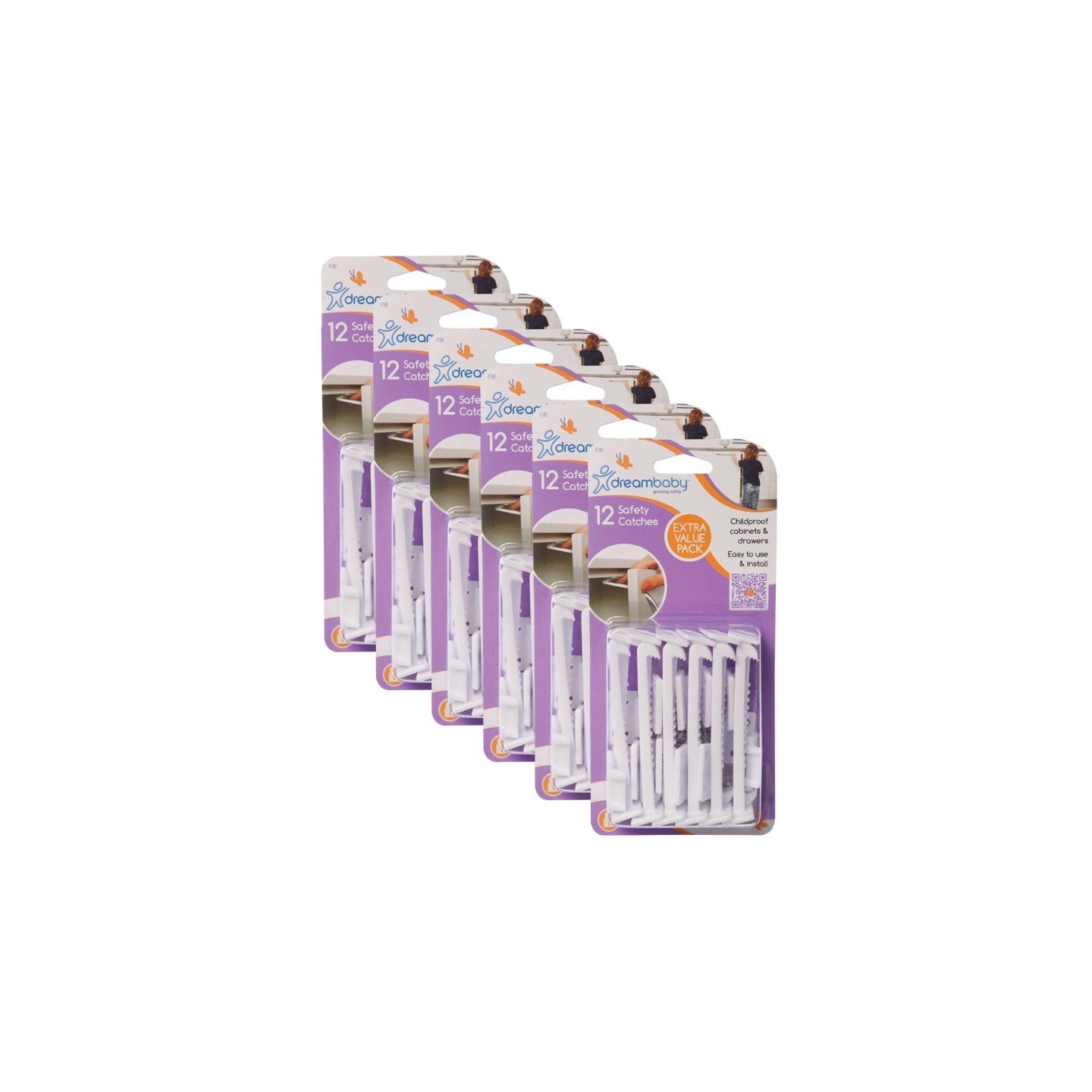 Dreambaby® Safety Catches, 12 Per Pack, 6 Packs