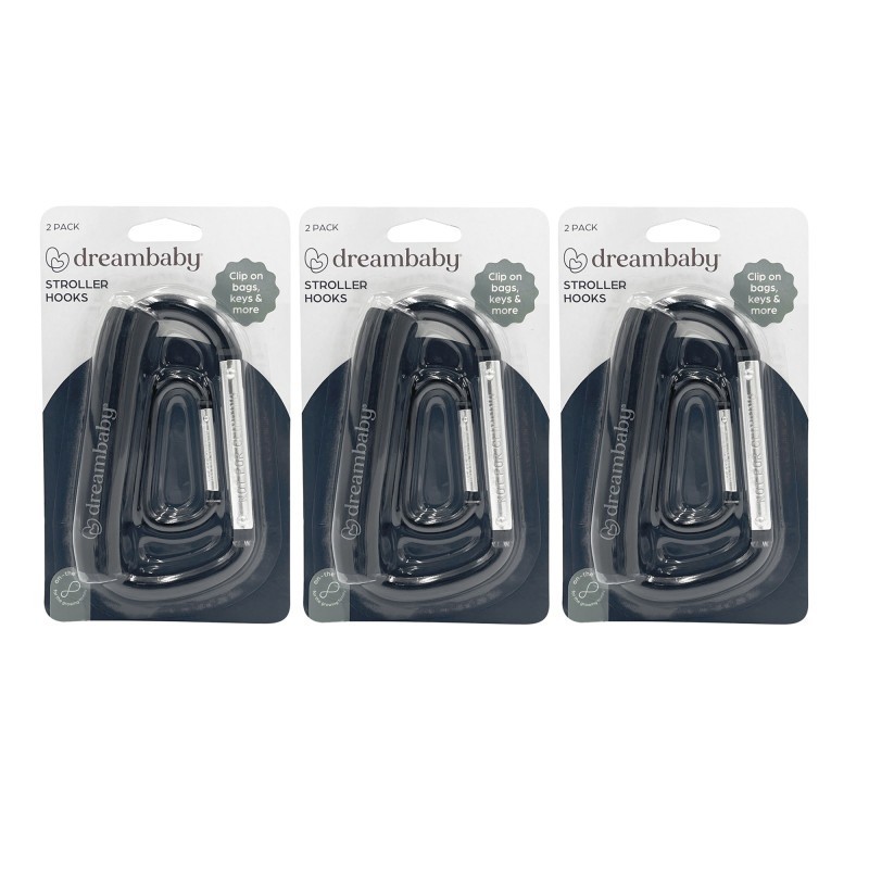 Dreambaby® Stroller Hooks, 2 Per Pack, 3 Packs