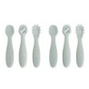 Dreambaby® Silicone Scoop, Mash & Twist 3-Piece Cutlery Set, Seafoam, 2 Sets
