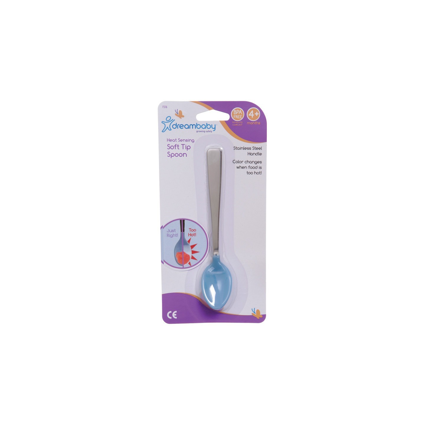Dreambaby® Color Changing Heat Sensing Soft Tip Spoon
