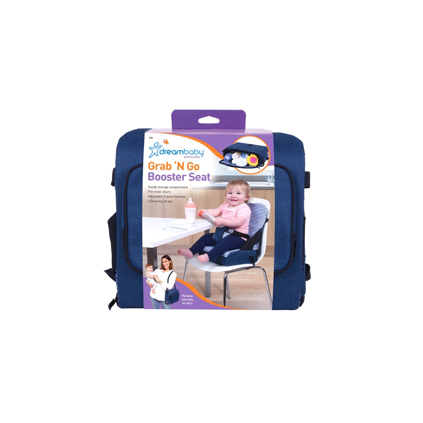 Dreambaby® Grab 'N Go Booster Seat - Navy