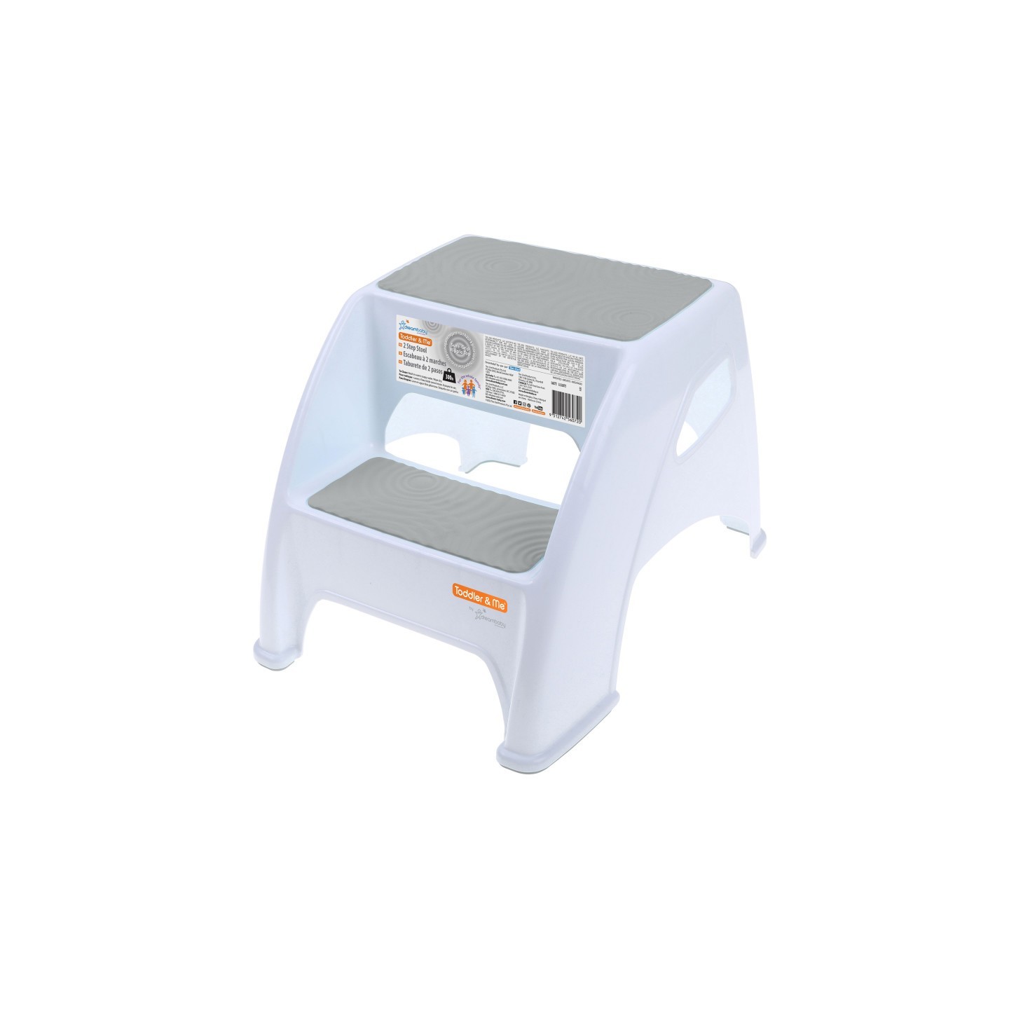 Dreambaby® Toddler & Me™ 2-Step Stool, Gray/White