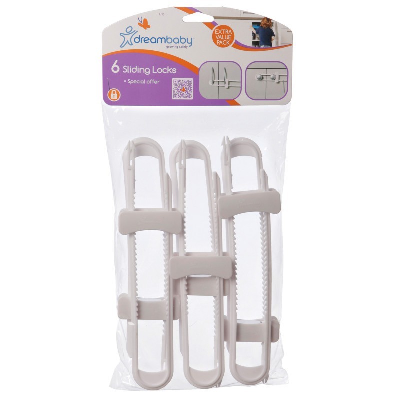 Dreambaby® Cabinet Sliding Locks, Pack of 6