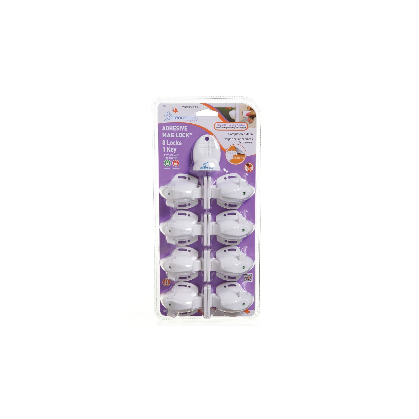 Dreambaby® Adhesive Mag Locks® 8 Locks, 1 Key