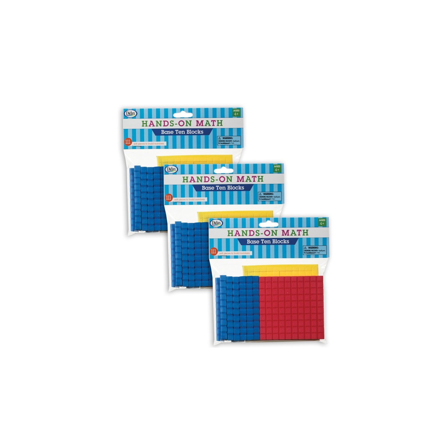 Didax® Foam Base Ten Blocks, 111 Per Pack, 3 Packs