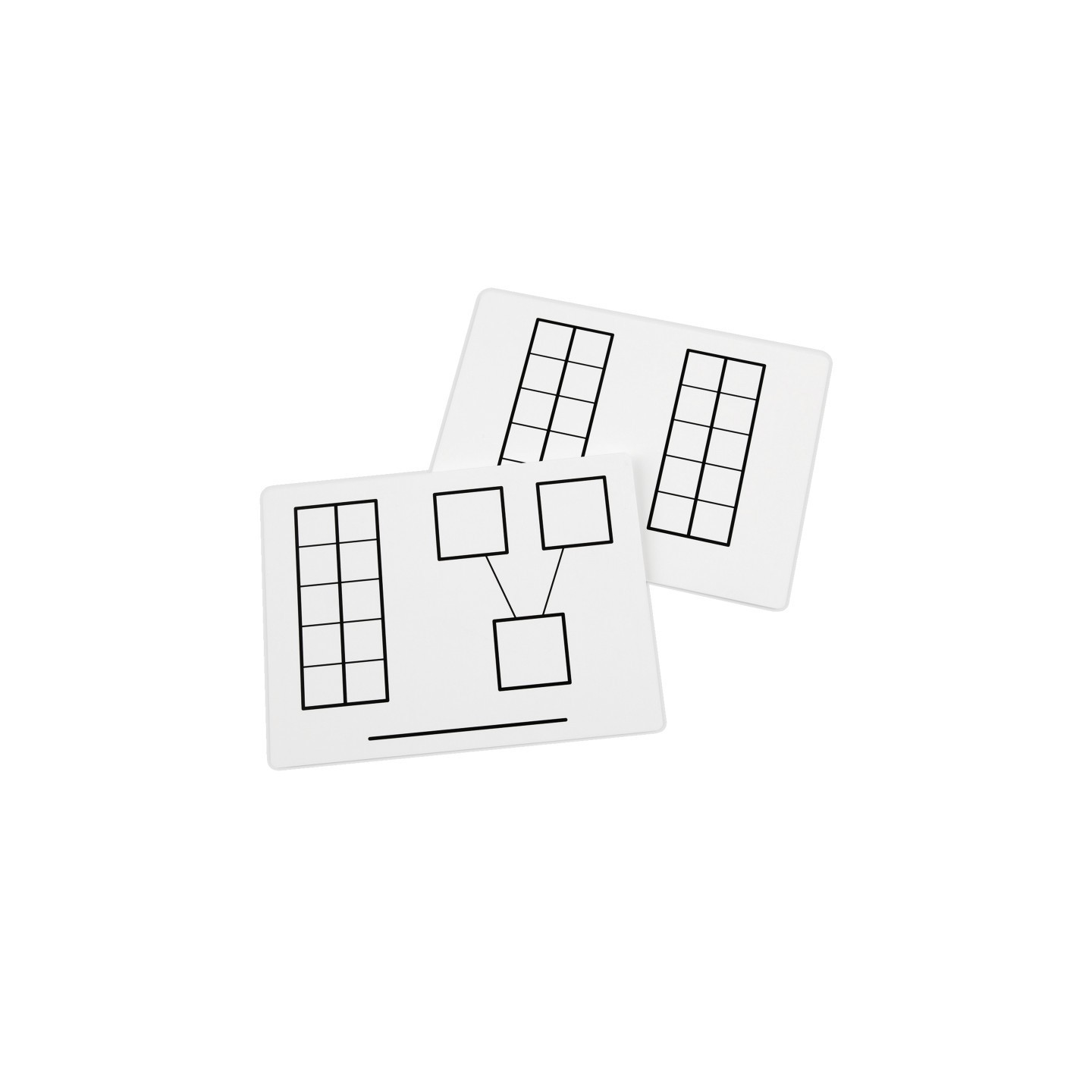 Didax® Write-On/Wipe-Off Ten-Frame Mats, Set of 10