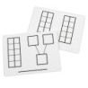 Didax® Write-On/Wipe-Off Ten-Frame Mats, Set of 10