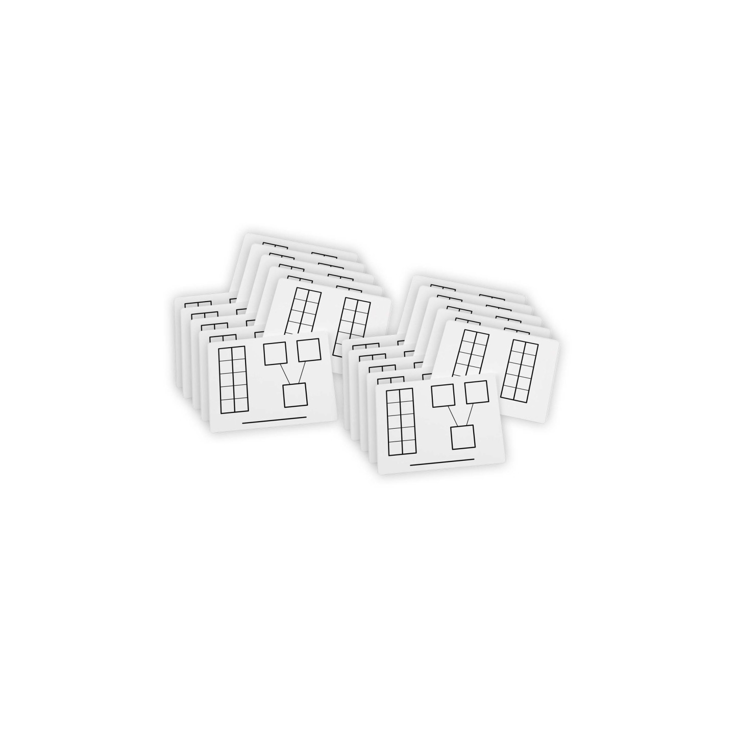 Didax® Write-On/Wipe-Off Ten-Frame Mats, Set of 10, 2 Sets