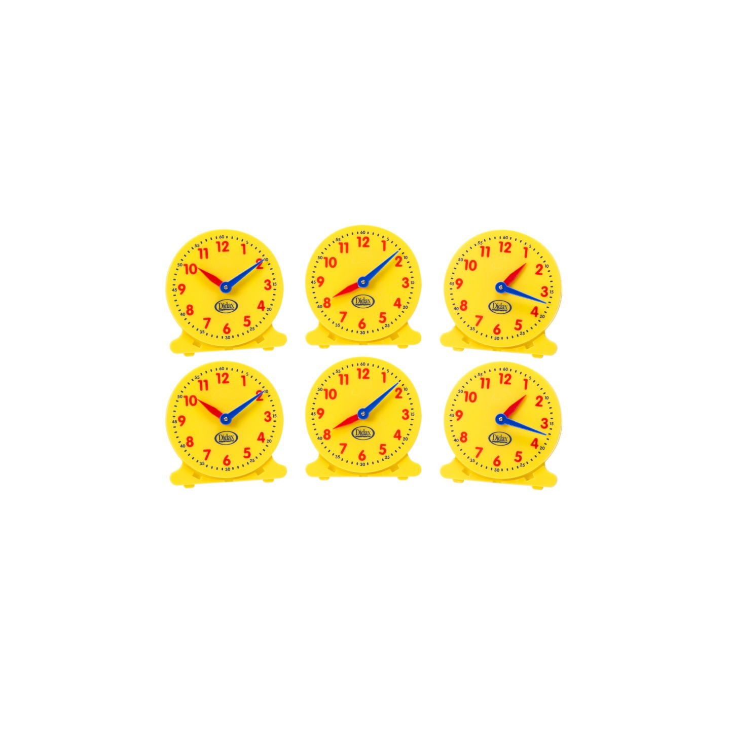 Didax® 5" Student Clocks, Set of 6