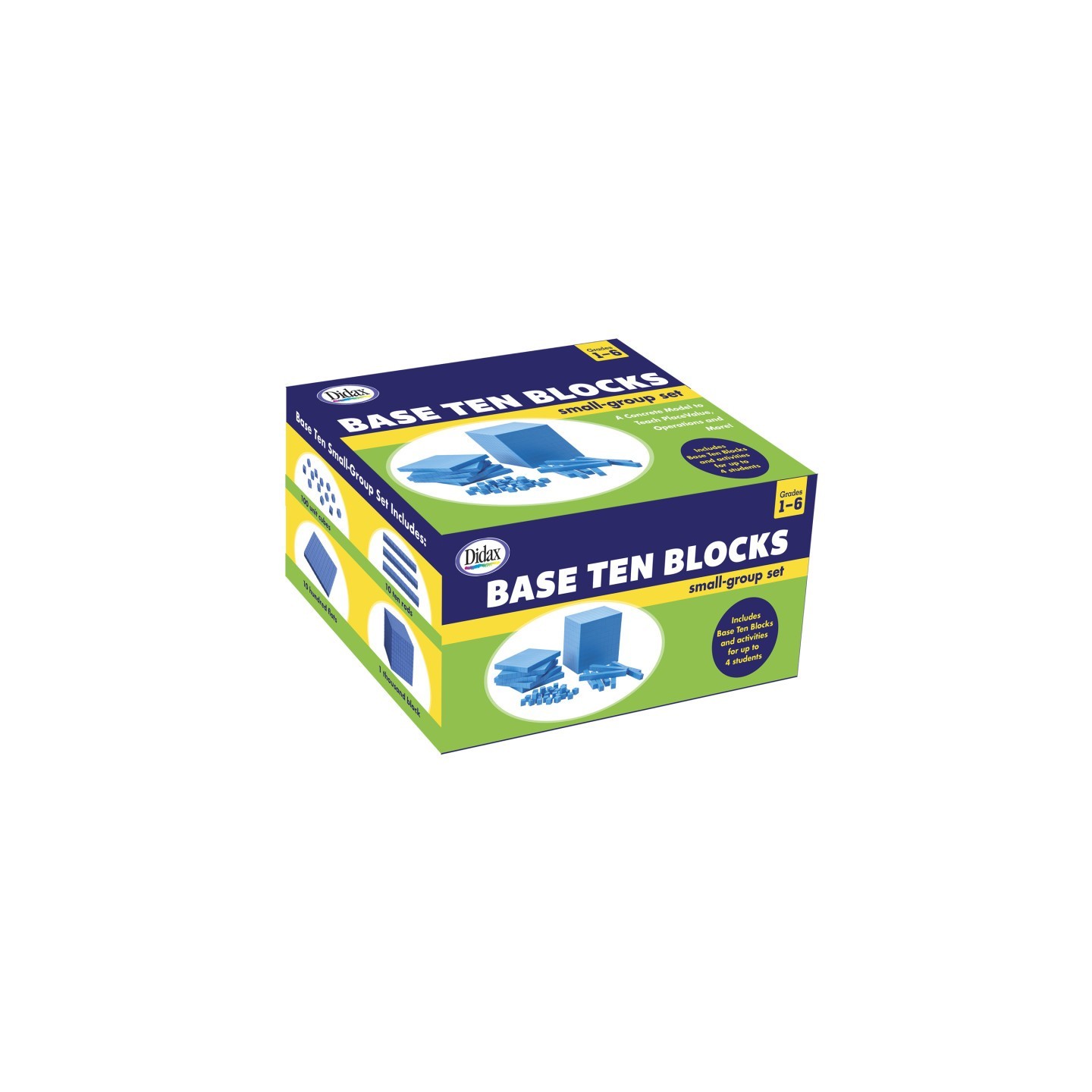 Didax® Base Ten Blocks Small-Group Set, 161 Pieces