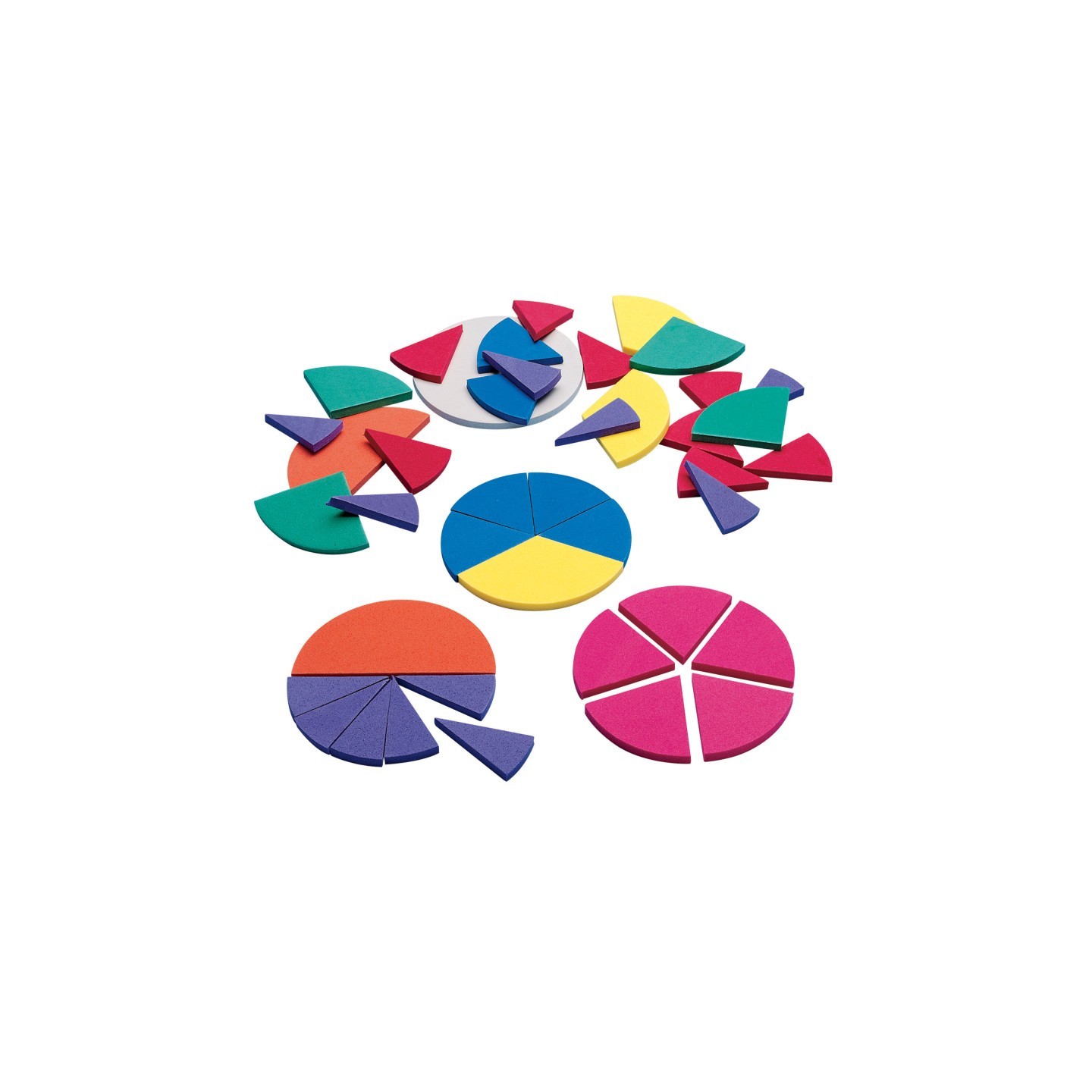 Didax® Easyshapes Foam Fraction Circles, 51 pieces