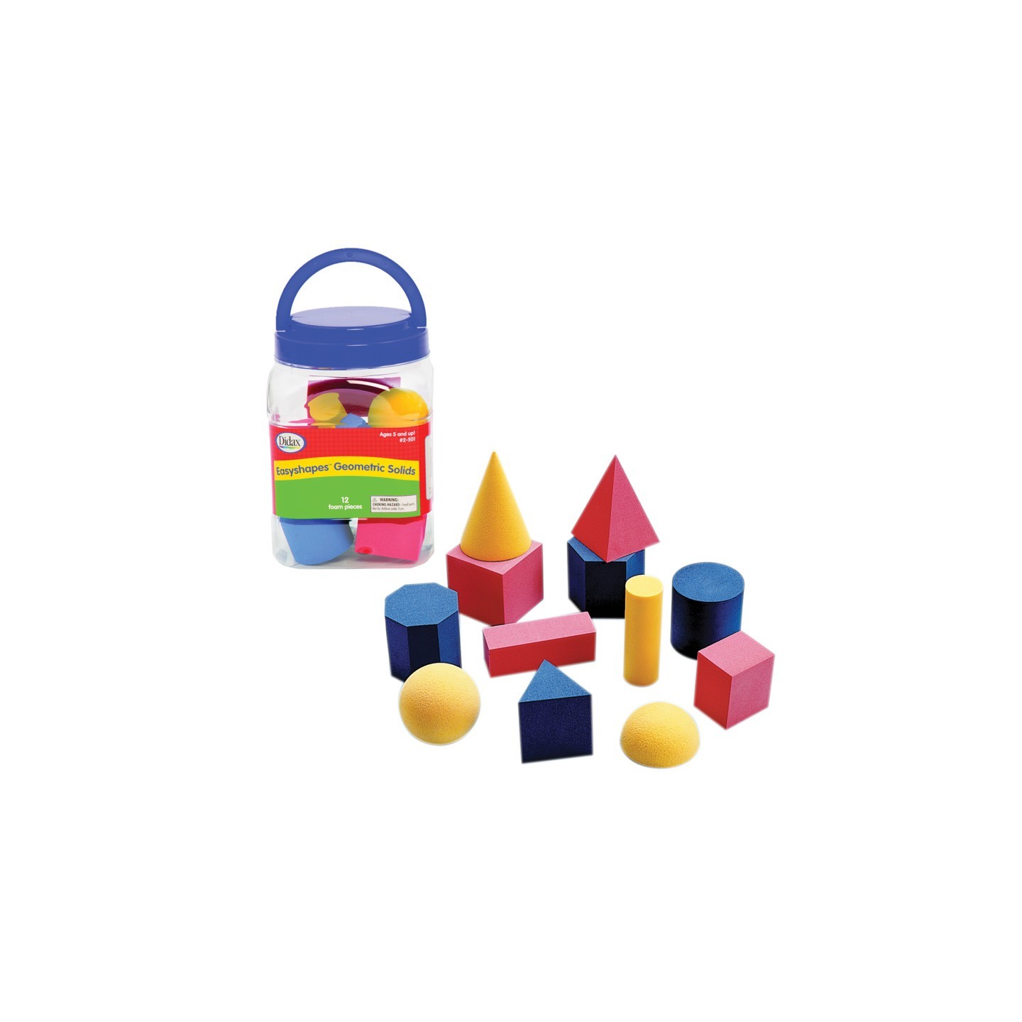 Didax® Foam Geometric Solids, 12 Pieces