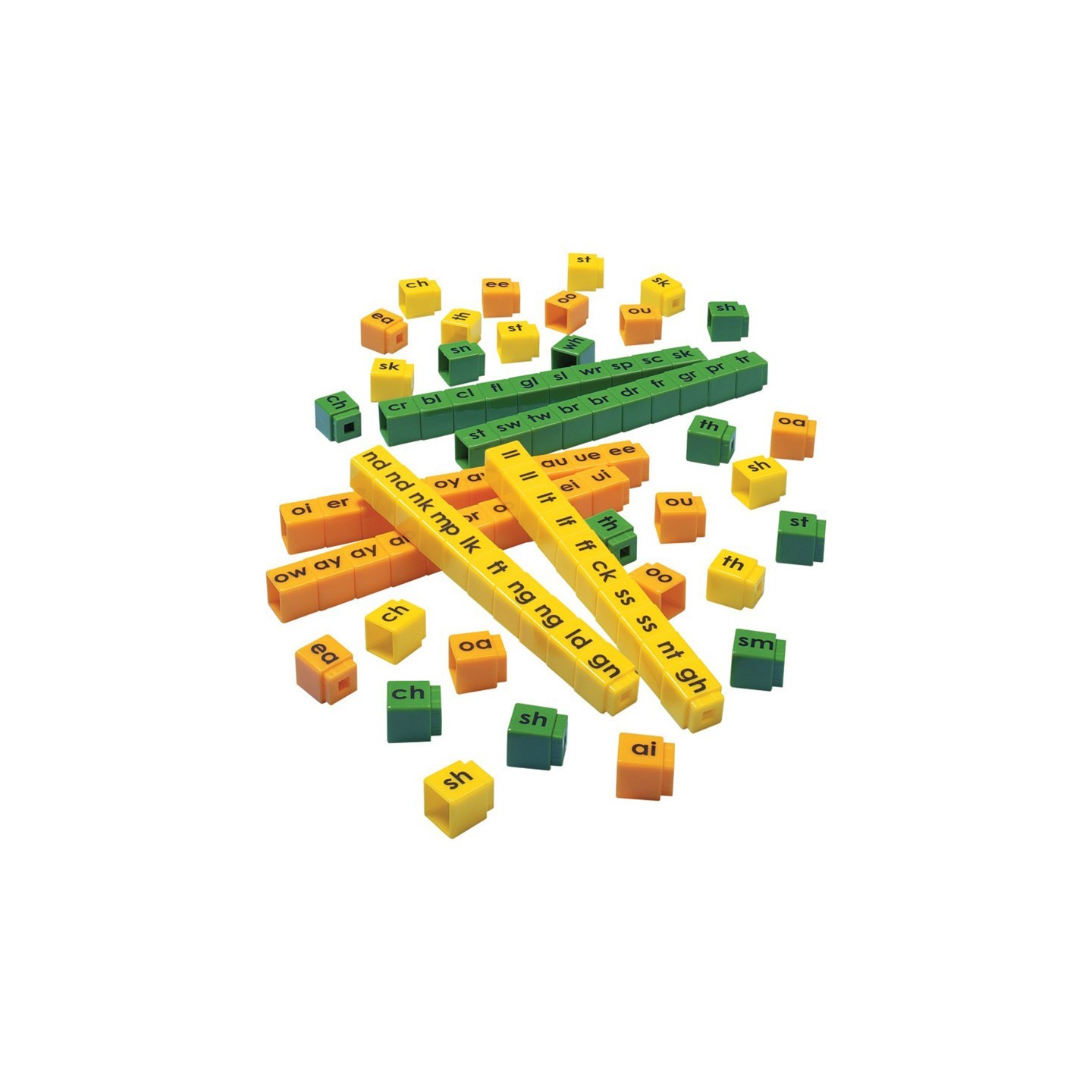 Didax® Unifix® Letter Cubes, Blends, Set of 90