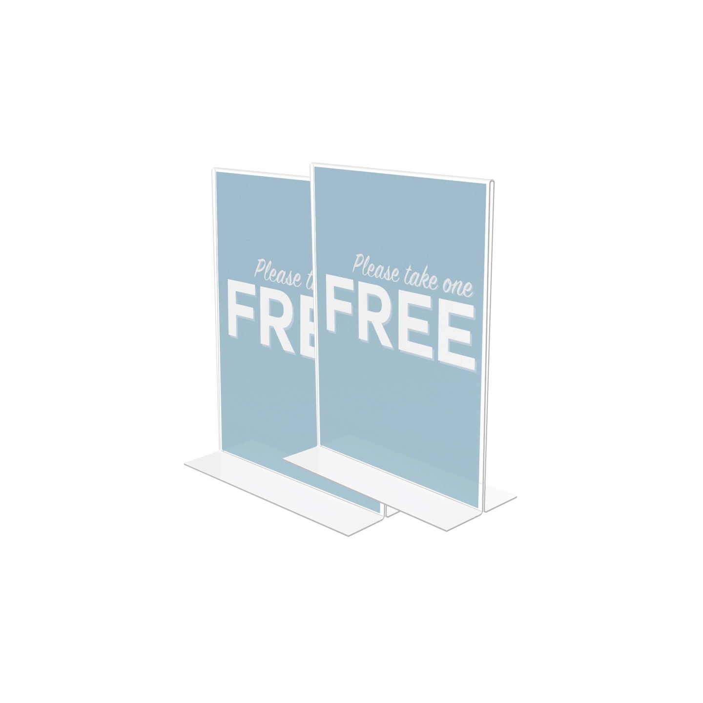 Deflecto® Classic Image® Stand-Up Sign Holder, Portrait, Pack of 2