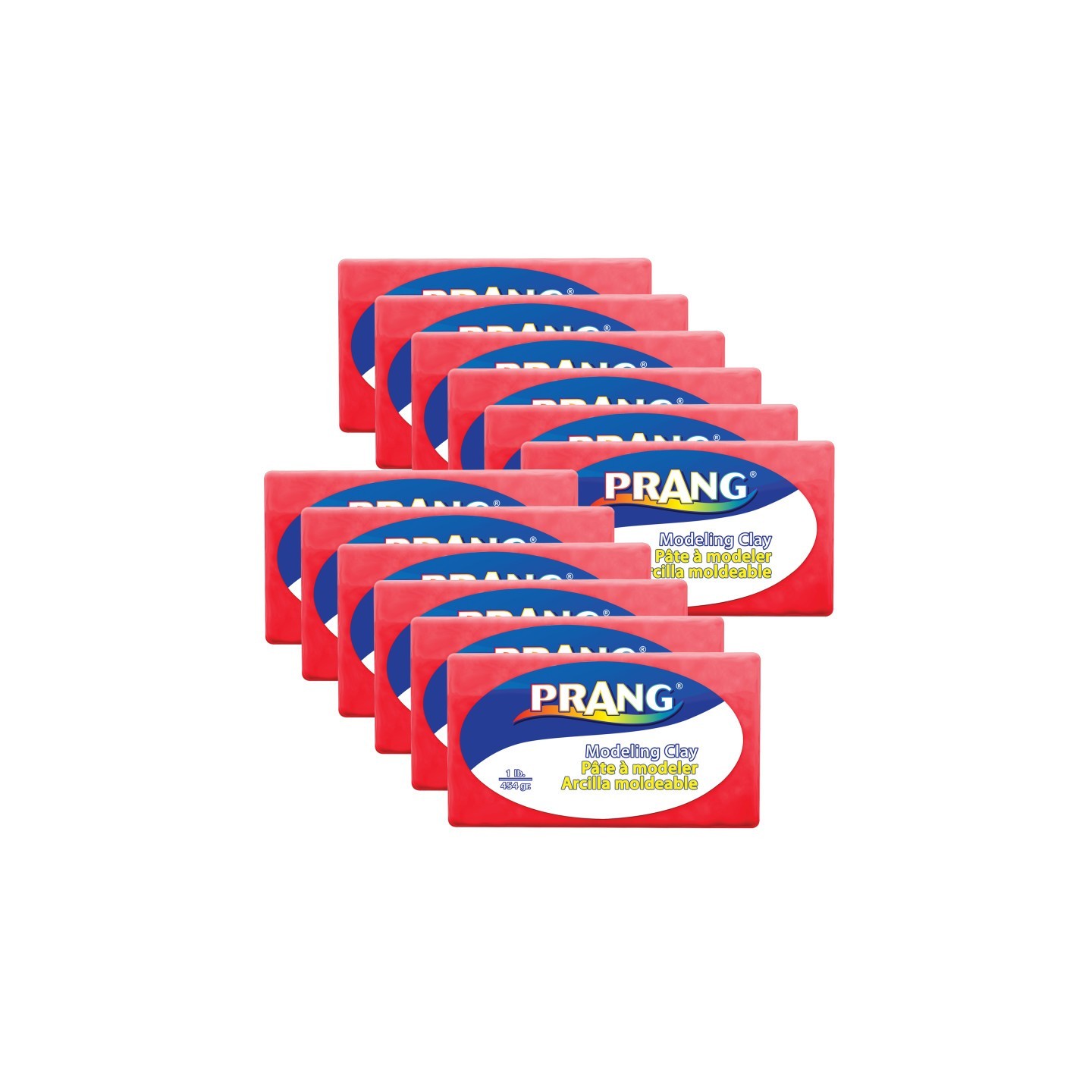Prang® Modeling Clay, 1 lb. Per Pack, Red, Pack of 12