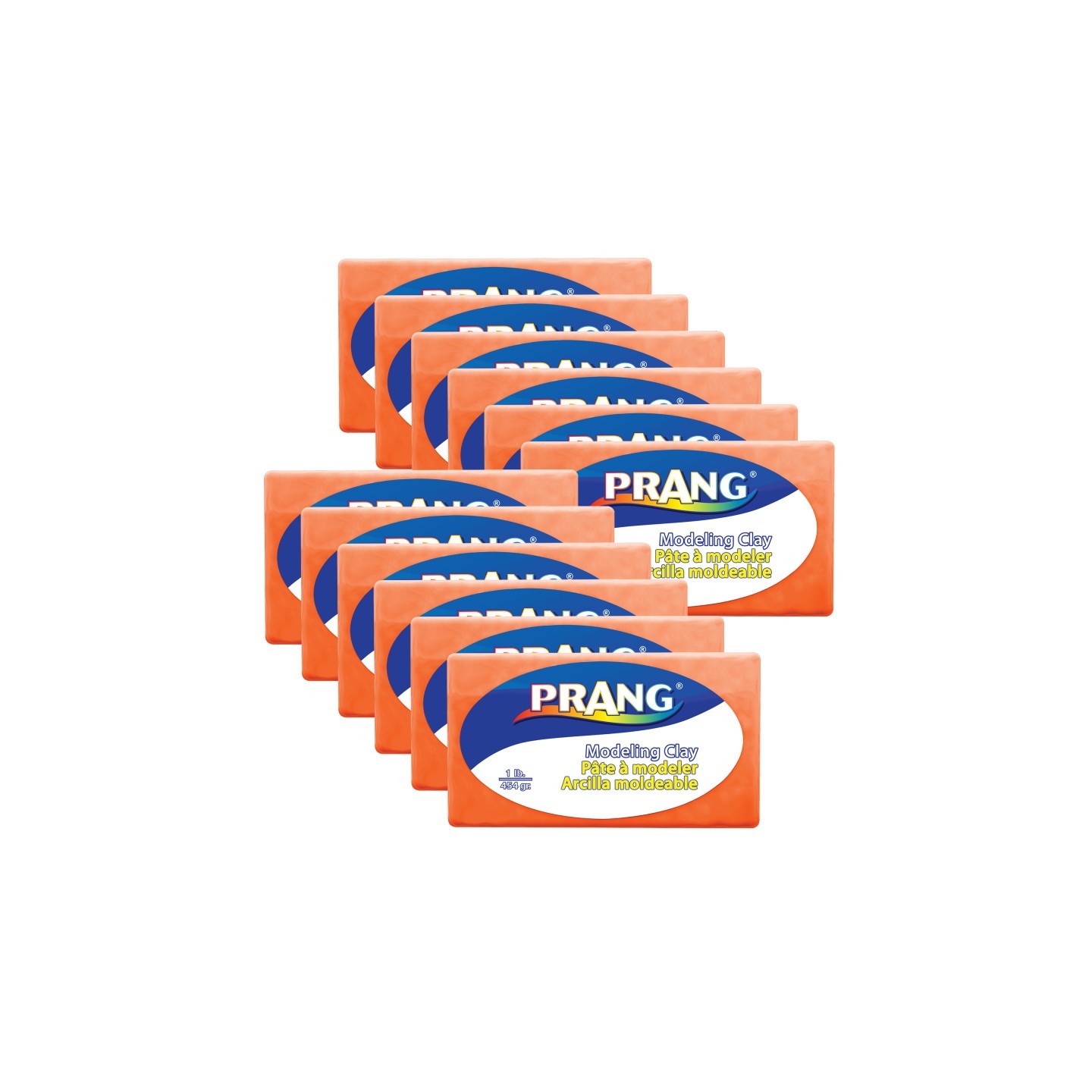 Prang® Modeling Clay, 1 lb. Per Pack, Orange, Pack of 12
