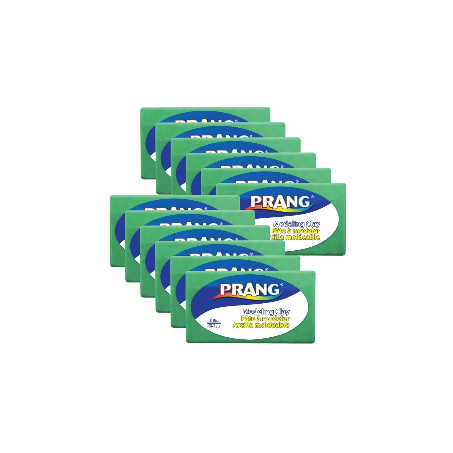 Prang® Modeling Clay, 1 lb. Per Pack, Green, Pack of 12