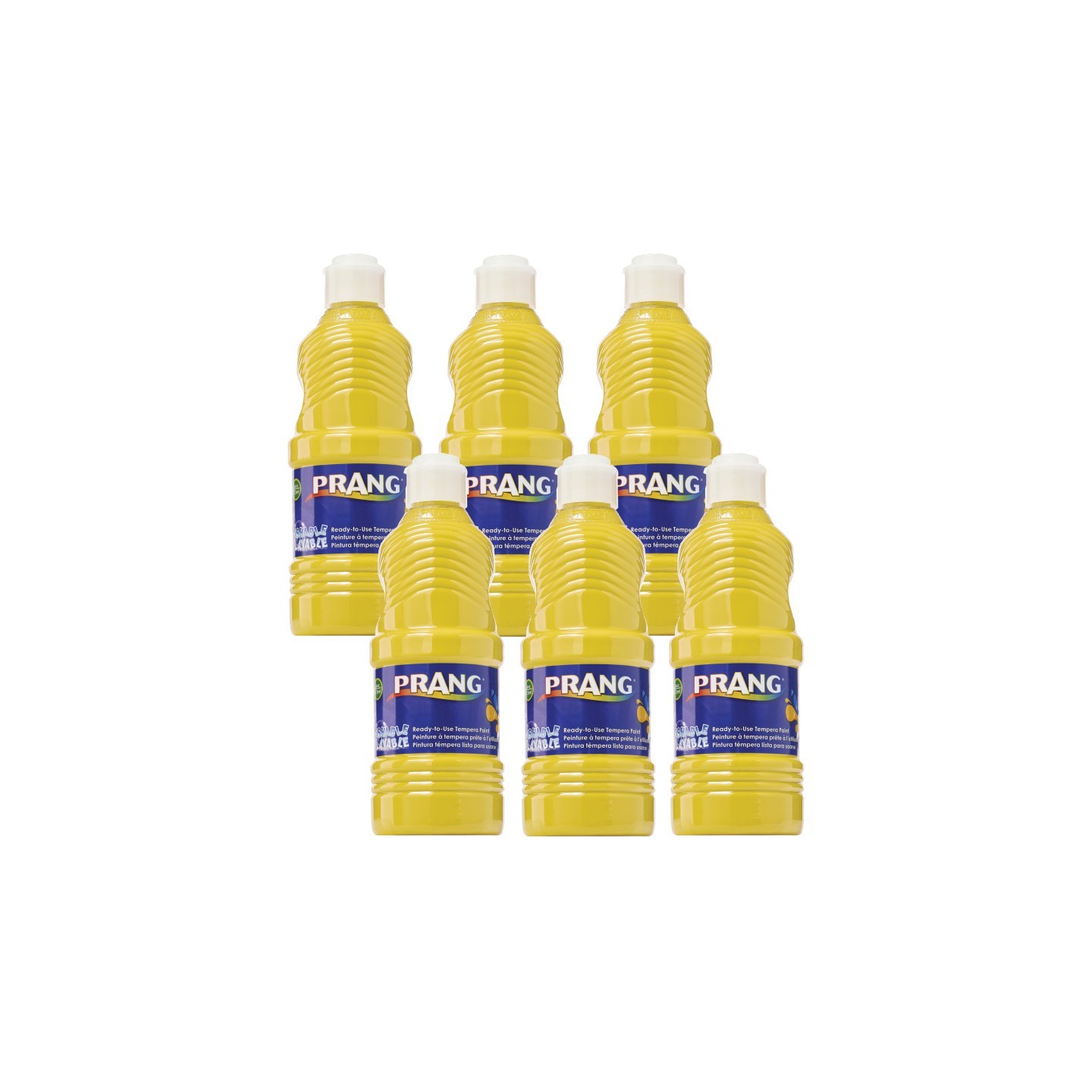 Prang® Washable Tempera Paint, Yellow, 16 oz, Pack of 6
