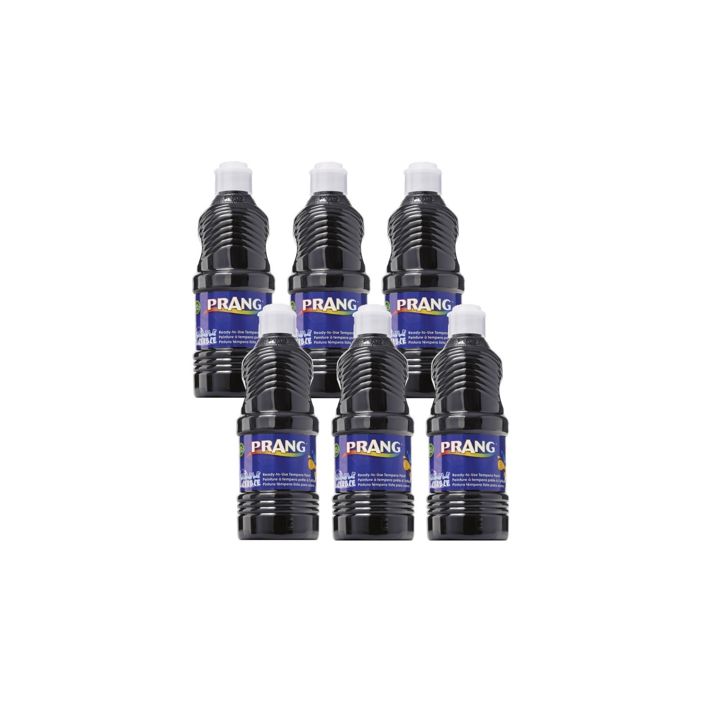 Prang® Washable Tempera Paint, Black, 16 oz, Pack of 6