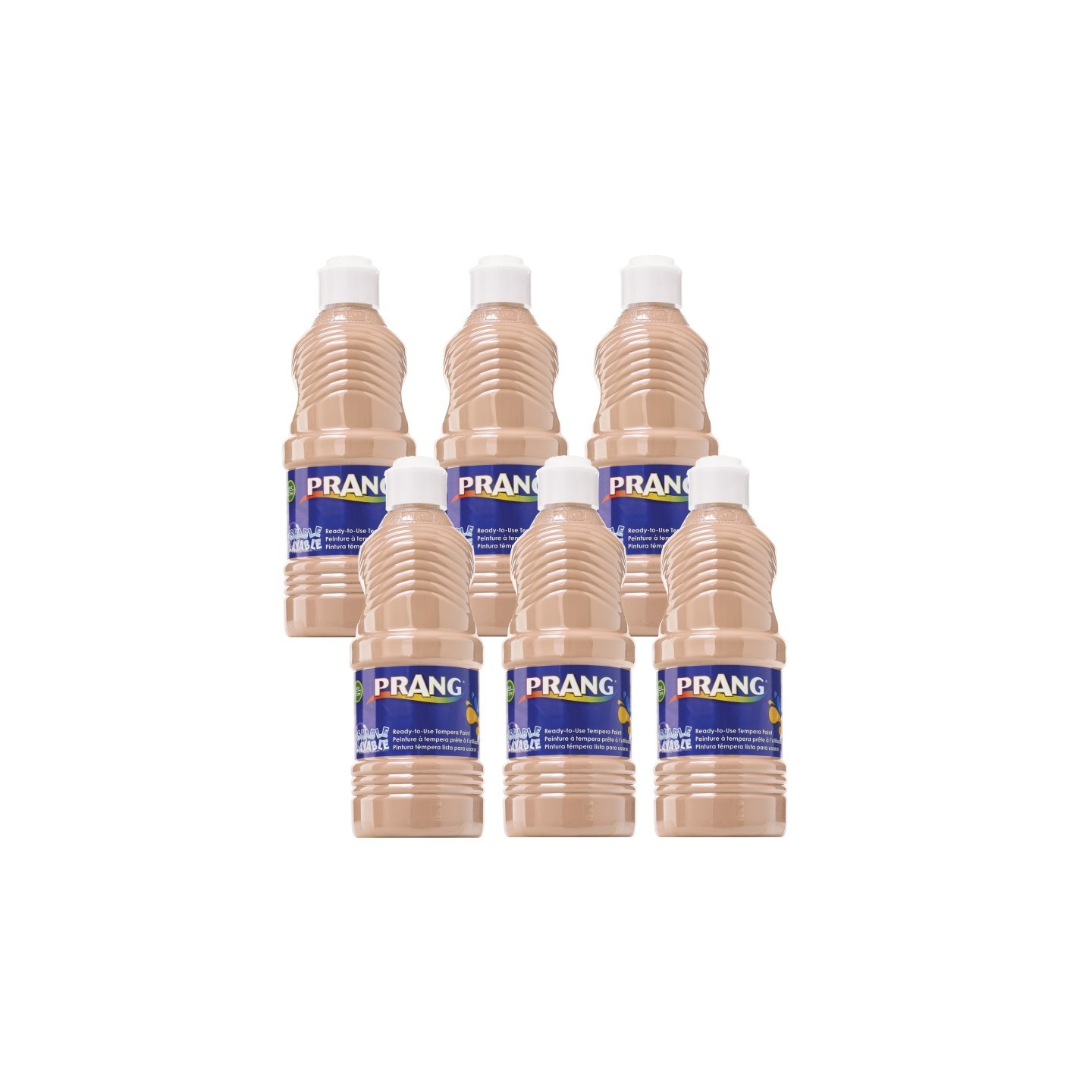 Prang® Washable Tempera Paint, Peach, 16 oz, Pack of 6