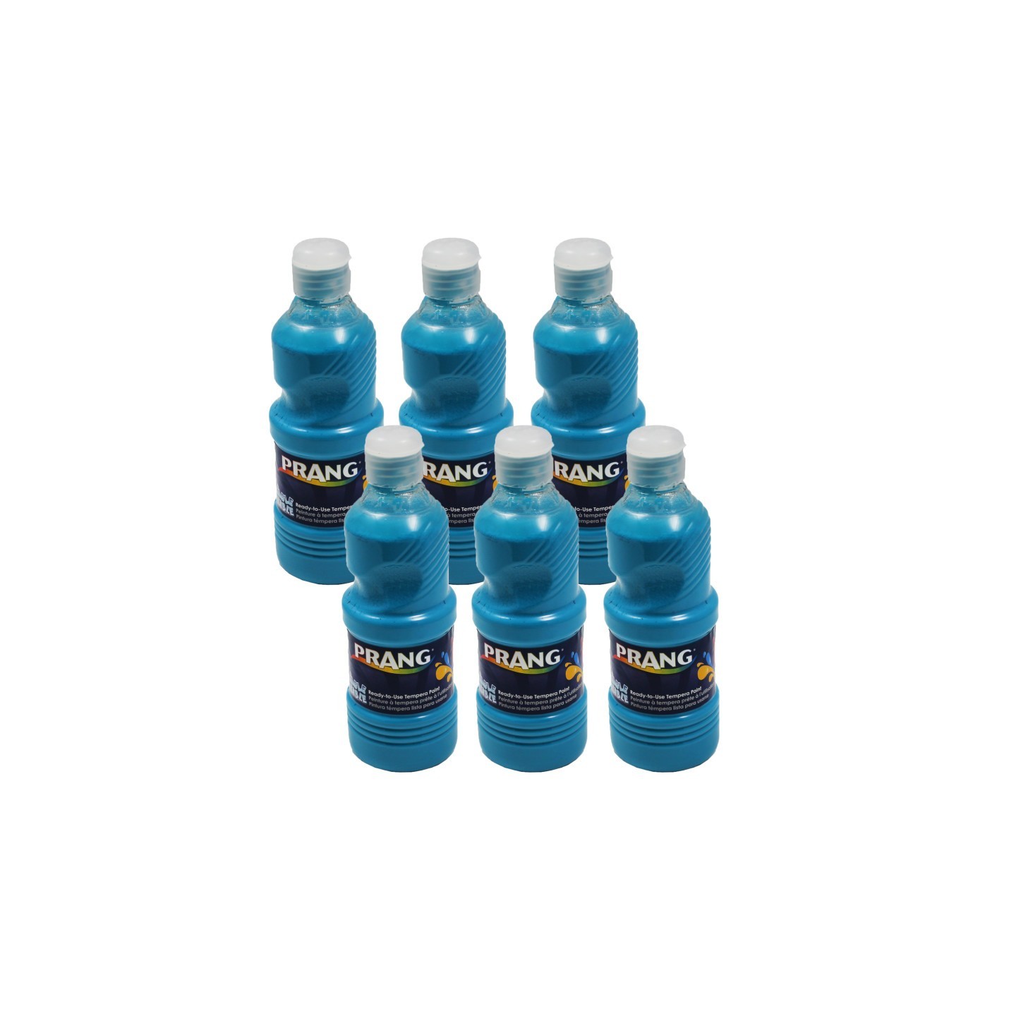 Prang® Washable Tempera Paint, Turquoise, 16 oz, Pack of 6