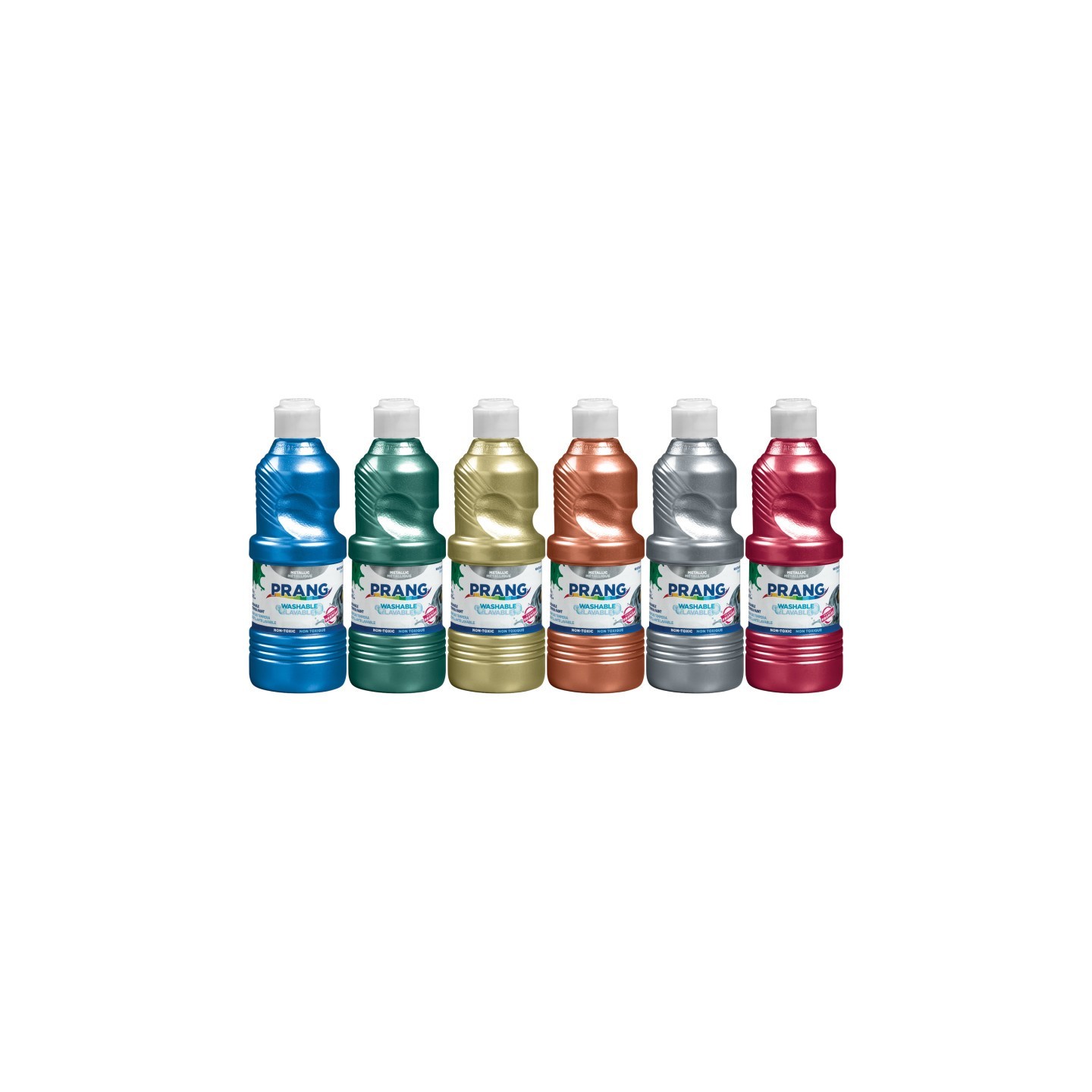 Prang® Washable Ready-to-Use Tempera Paint, 16 oz, Metallic, 6 Colors