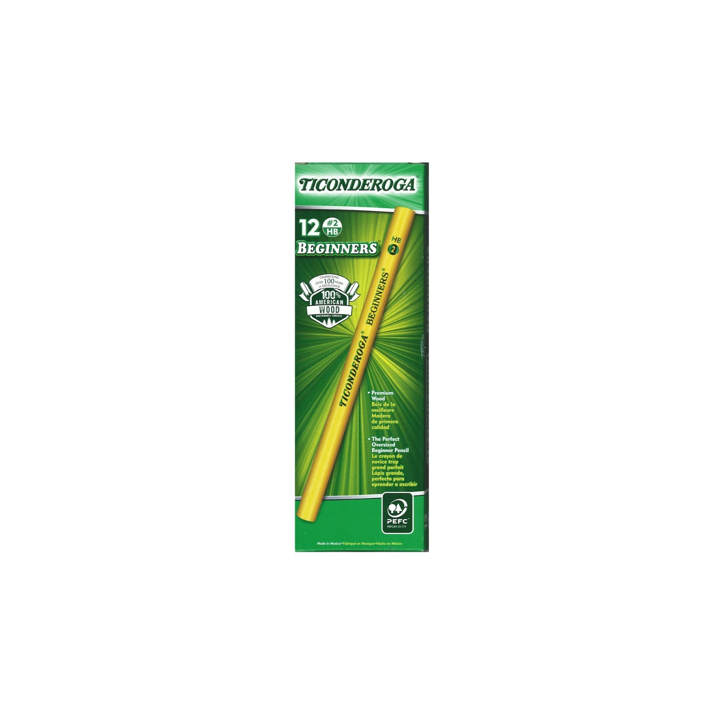 Ticonderoga® Beginners® Pencils without Eraser, Pack of 12